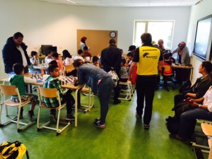 Volle bak in het lokaal